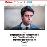 Impôt participatif : une idée réchauffée et méprisante. Tribune de Benoît Perrin dans Marianne